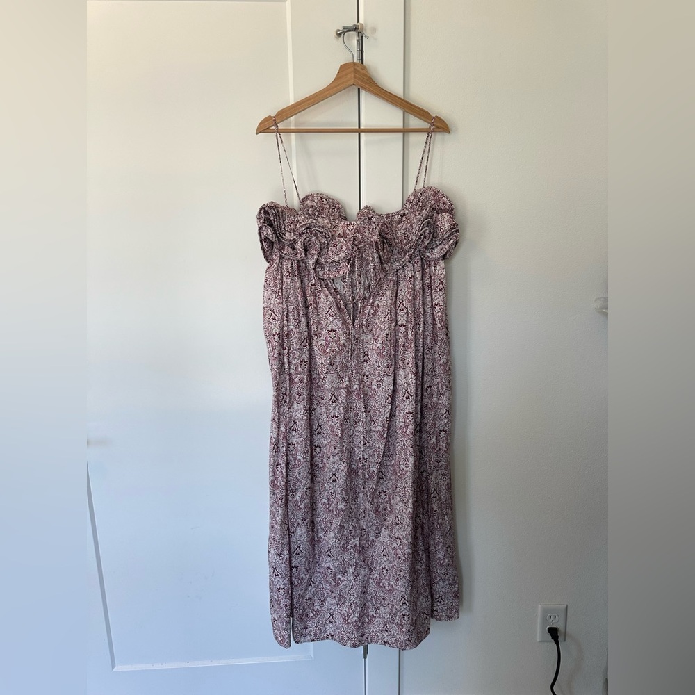 Nackiyè Burgundy Paisley Maxi Dress - Picture 2 of 4